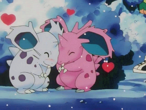 Resultado de imagen de nidoran love gif