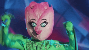 Excited Tulip GIF by The Masked Dancer