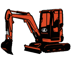 Construction Excavator Sticker by Kubota Tractor Corporation