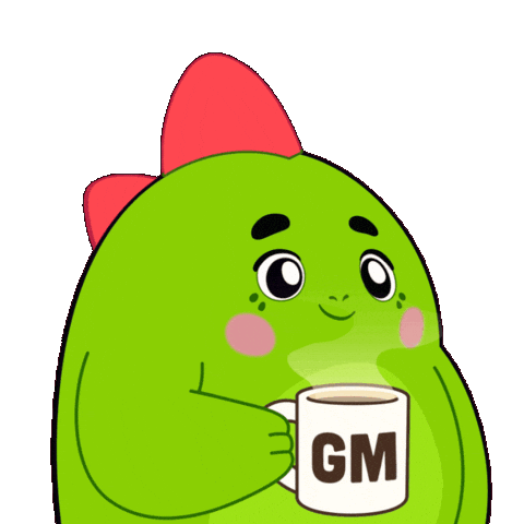 Good Morning Hello Sticker by Dino Gotchis