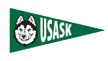 Huskies Pennant Sticker by USask