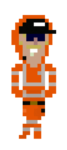 Orange Walking Sticker by CryptoWiener