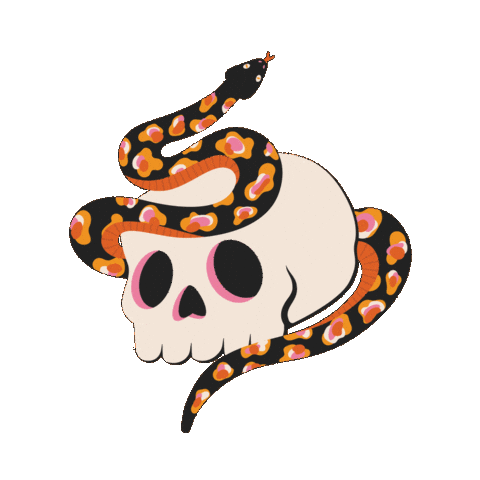 Halloween Skull Sticker by Erstwilder