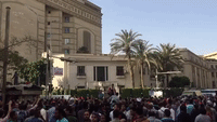 Hundreds Rally Outside Cairo Journalists Syndicate Over Red Sea Islands