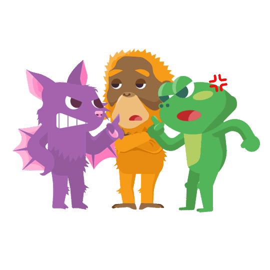 Best Friends Fighting Sticker