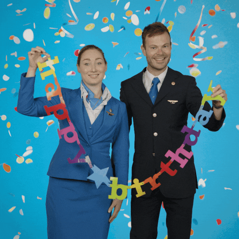 Happy Birthday Party GIF by KLM