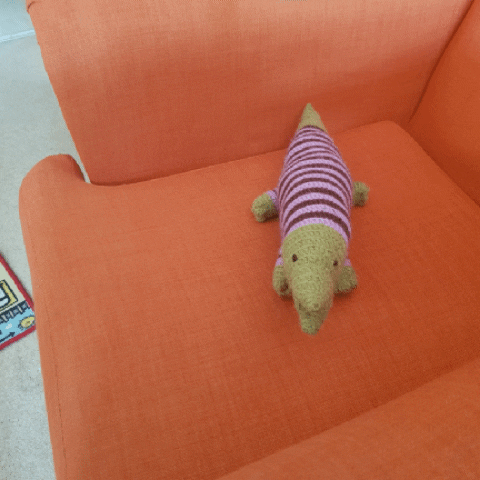Lizard Crochet GIF by Philippa Rice