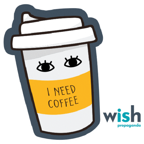 I Need Coffee Sticker by Wish Propaganda