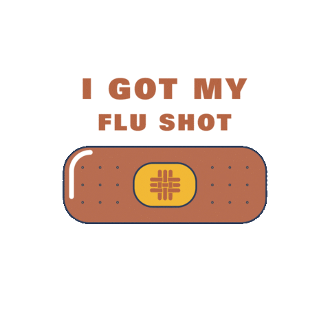 Flu Shot Bandaid Sticker by UTHealth Houston