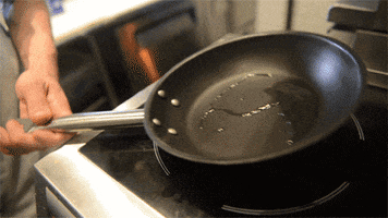 frying pan chef GIF