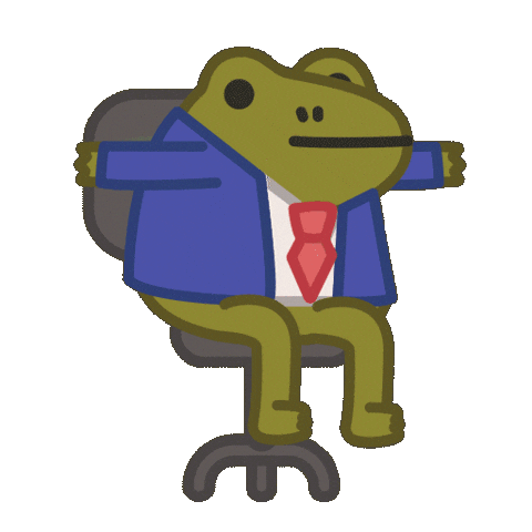 Spin Frog Sticker