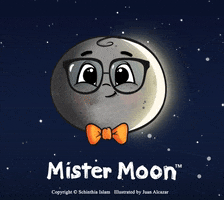MisterMoonSeries moon adorable starry night childrens book GIF