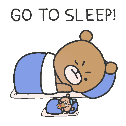 Sleepy Go To Sleep Sticker by Simian Reflux