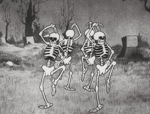 Gif of Dancing Skeletons, the Dans Macarbre