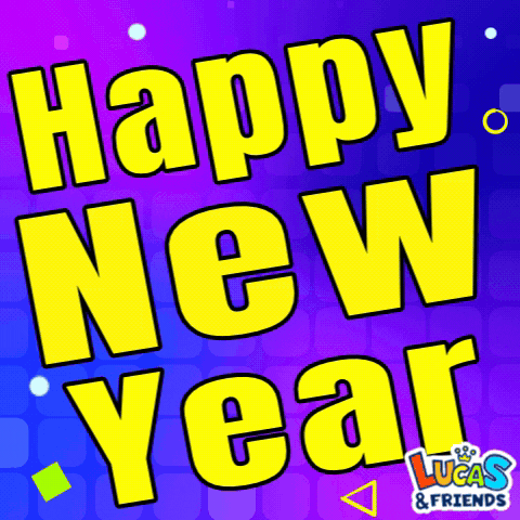 New Year Party Time GIF by Lucas and Friends by RV AppStudios