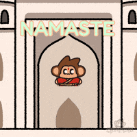 Taj Mahal Hello GIF by Chimpers