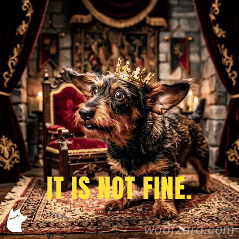 Stressed Crown GIF by Woofzara