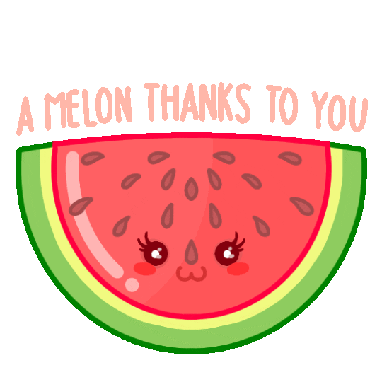 Watermelon Thank You Sticker by isobelleDB