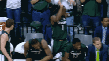Team Bench GIF by Michigan State Men's Basketball