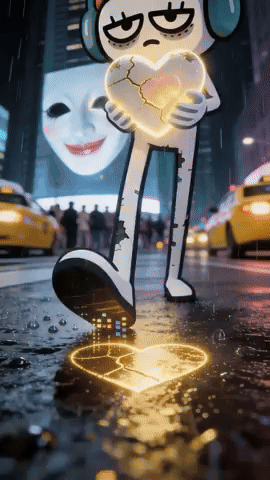 Walking with a Broken Heart: Neon City