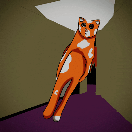 Liminal Floating Cat GIF