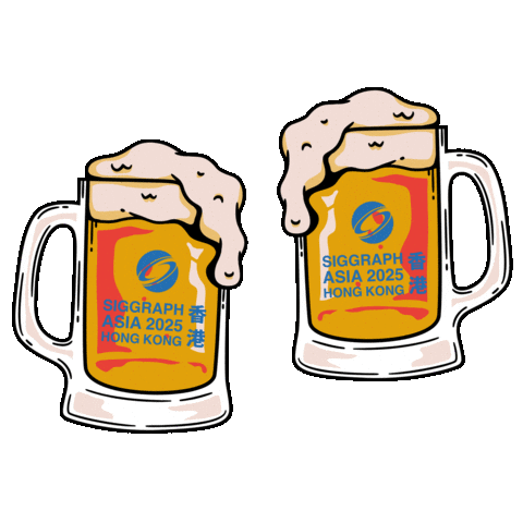 Beer Drinking Sticker by SIGGRAPH Asia