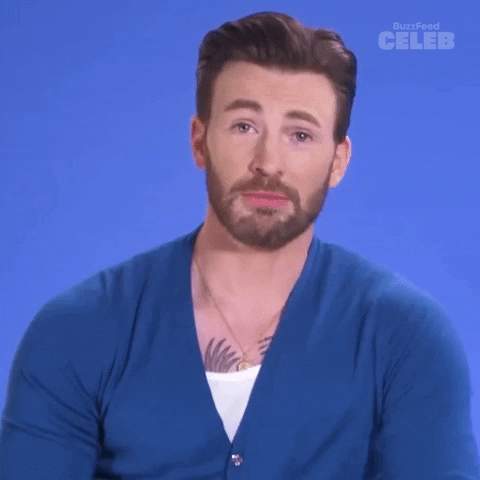 Chris Evans Smiling GIF by BuzzFeed