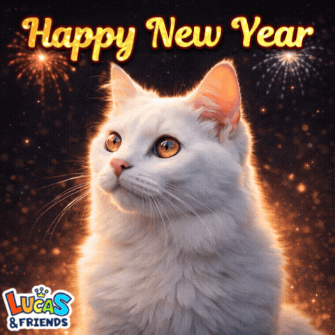 Happy New Year GIF by Lucas and Friends by RV AppStudios