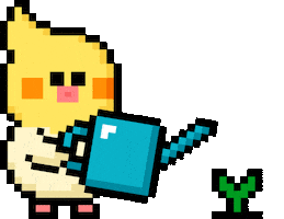 Pixel Grow Sticker