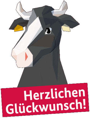 Kuh Glückwunsch Sticker by echtkuhl