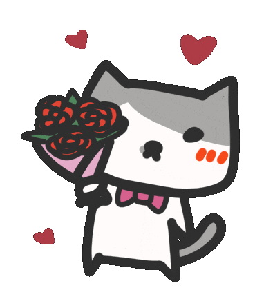 Love You Cat Sticker by yomoyeah