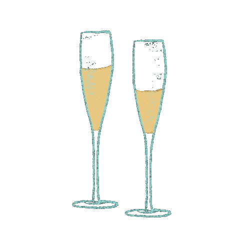 Cheers Champagne Sticker by Caption Agency