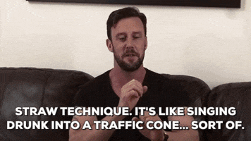 chrisjohnsonvocalcoach sovt singing through a straw straw therapy GIF