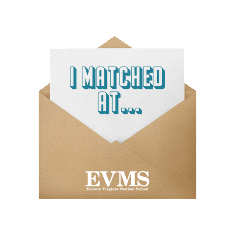 Medical School Match Sticker by Eastern Virginia Medical School