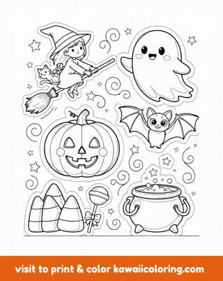 Halloween Ghost GIF by KawaiiColoring