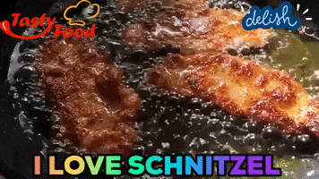 Food Schnitzel GIF by Gifs Lab