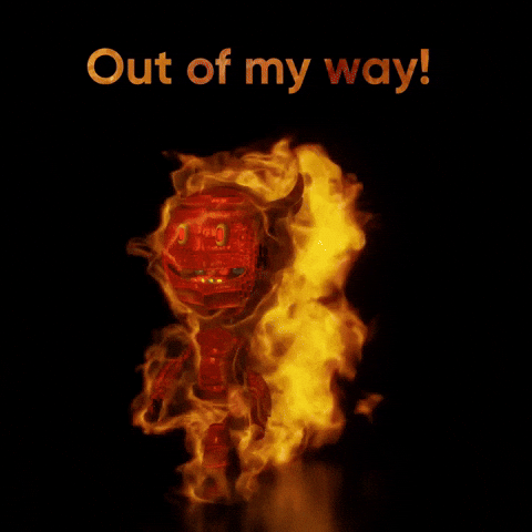 Burning On Fire GIF by Bold Art Degens