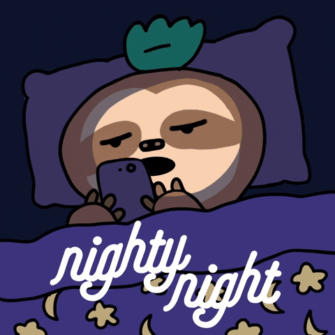 Tired Good Night GIF by GIPHY Studios 2021