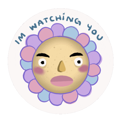 Flower Watching Sticker