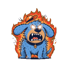 Angry On Fire Sticker by Marcel's lab