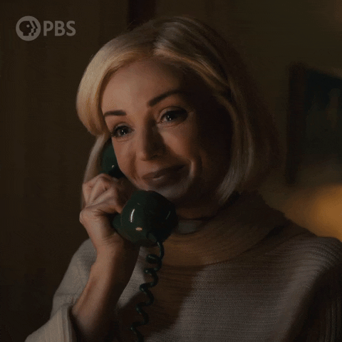 Phone Call Smile GIF by PBS