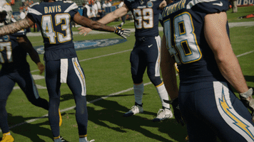 Best Friends Celebration GIF by Los Angeles Chargers
