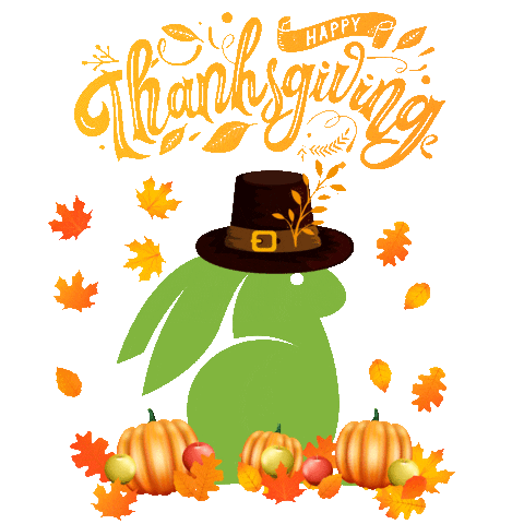 Autumn Thanksgiving Sticker by Hemp Hop