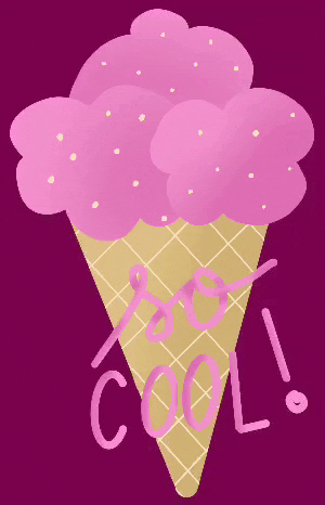 GigiBrasil cool summer pink ice cream GIF