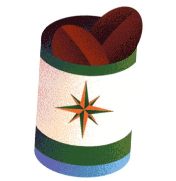 Compass Coffee Sticker