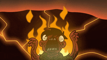 Fire Burning Alive GIF by Eddsworld