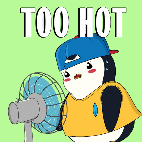 Melting Air Conditioning GIF by Pudgy Penguins