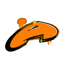 Orange Abc Sticker