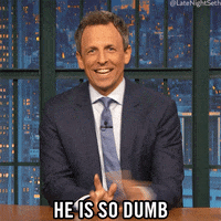 he's dumb seth meyers GIF by Late Night with Seth Meyers