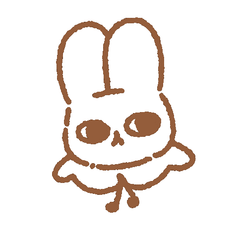 Bunny Doodle Sticker by moonie coco